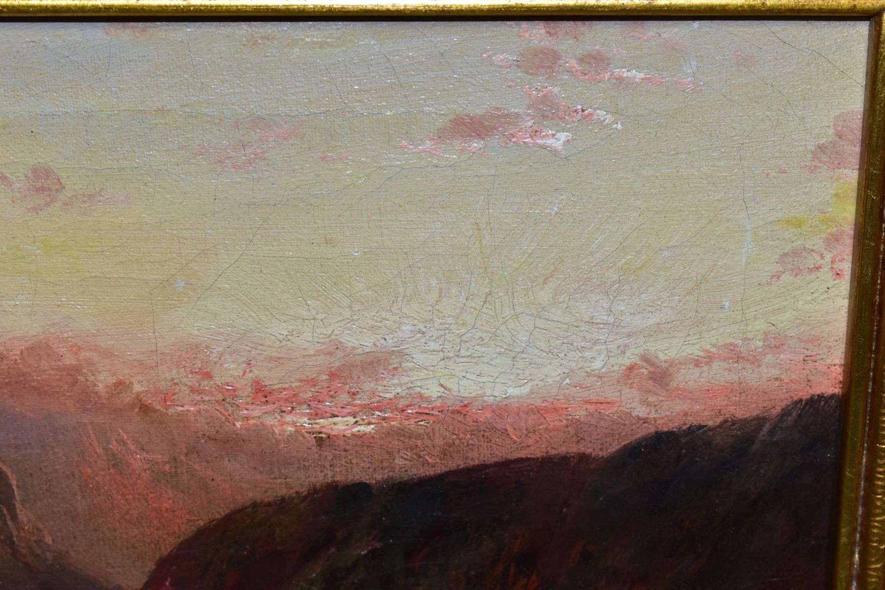 A. LEWIS (19TH/20TH CENTURY) A MOUNTAINOUS LANDSCAPE AT SUNRISE, fast flowing stream to the - Image 6 of 6