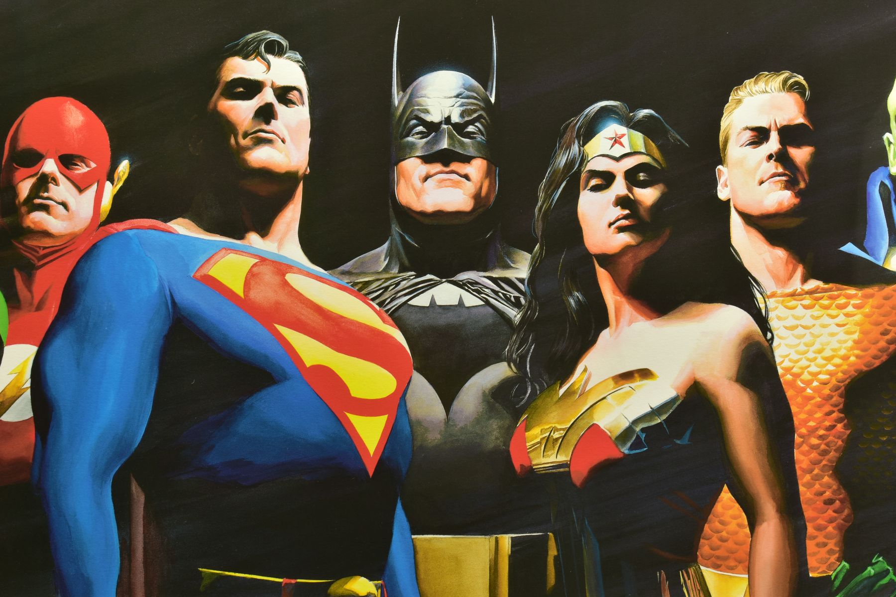 ALEX ROSS (AMERICAN CONTEMPORARY) 'ORIGINAL SEVEN' portraits of Green Lantern, Flash, Superman, - Image 2 of 10