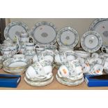 A ONE HUNDRED AND THIRTY FOUR PIECE ROYAL WORCESTER MAYFIELD DINNER SERVICE, backstamps vary,