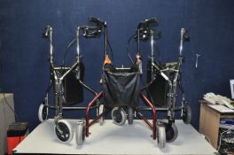 THREE DISABILITY ROLLATORS two by Days the other by Roma Medical (3)