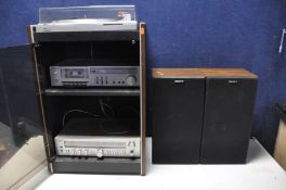 A SONY HI-FI SYSTEM comprising of a Sony FM/AM program receiver STR-242L, Sony stereo cassette