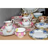 ROYAL ALBERT TEA AND DINNER WARES IN ASSORETD PATTERNS, 'Lady Carlyle' comprising small sugar