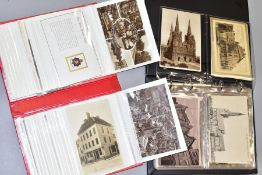 TWO ALBUMS OF POSTCARDS, one hundred and twenty six postcards, most having views of Lichfield and