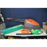 A FLYMO VISION COMPACT 380 LAWN MOWER and a NuTool Hedge Trimmer (both PAT pass and working)