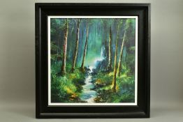 PHILIP GRAY (IRELAND 1959) 'FOREST OF LIGHT' a landscape with waterfall, a limited edition print