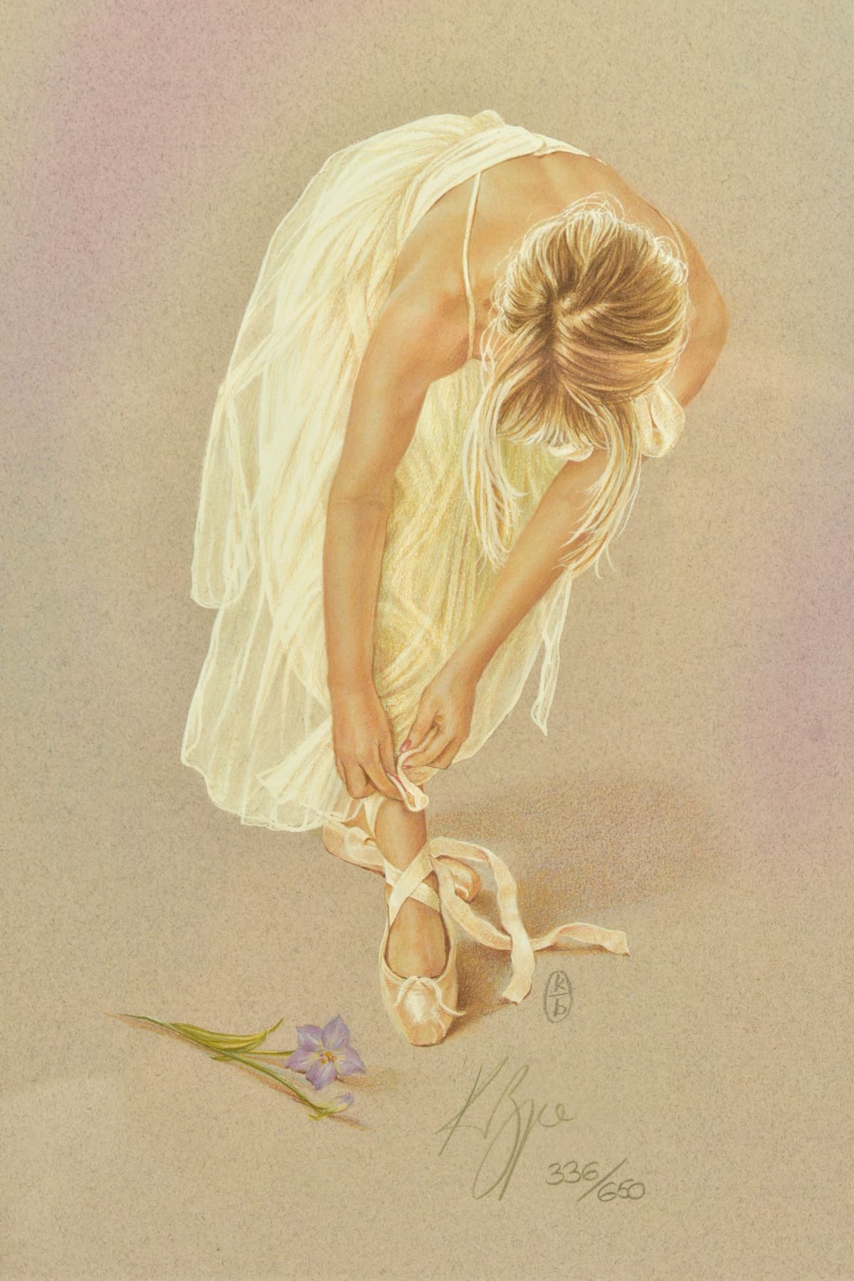 KAY BOYCE (BRITISH CONTEMPORARY) 'BALLET SLIPPERS', a signed limited edition print of a female - Image 3 of 11