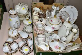 A BOX AND LOOSE CERAMICS AND GLASSWARES, to include a Royal Albert Country Life Series teacup and