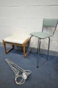 THOUSAND & ONE LAMPS LTD, a vintage angle poise style desk lamp, a tubular high chair, a stained