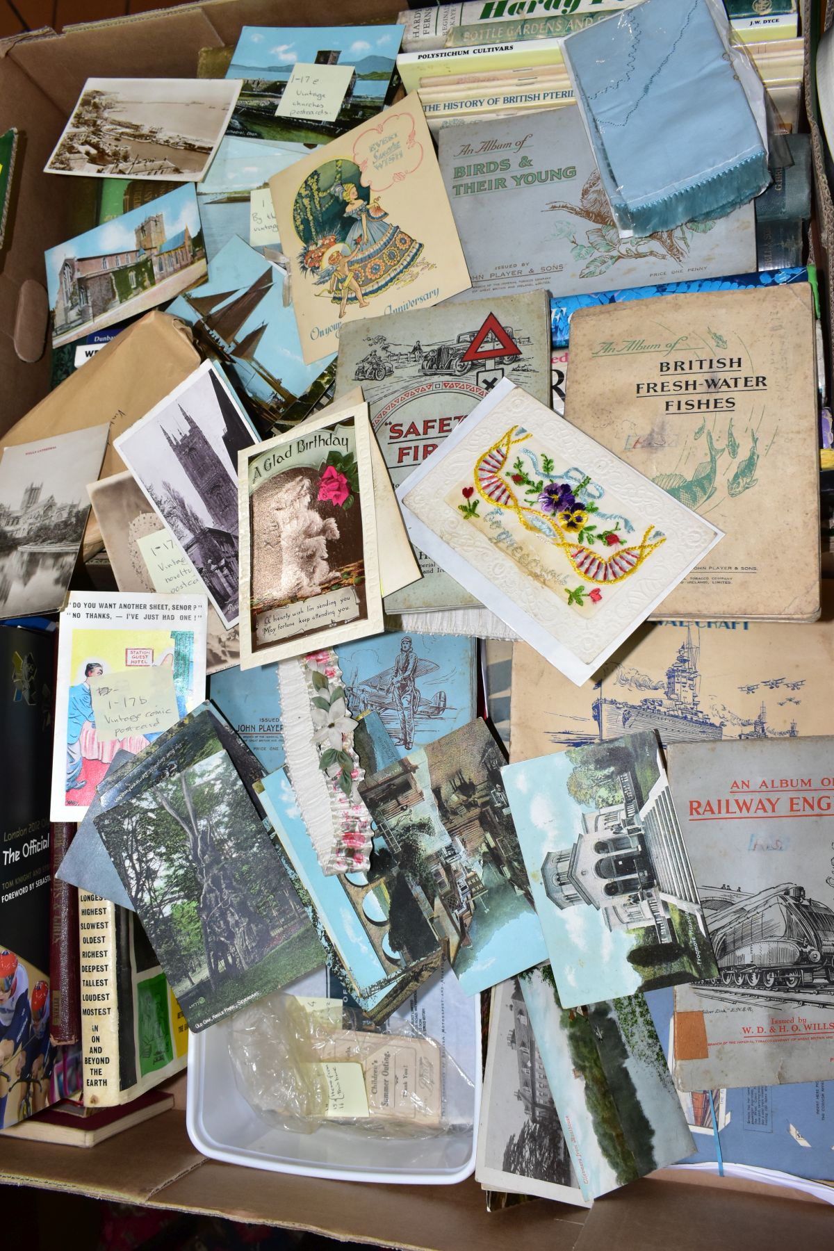 TWO BOXES OF BOOKS, POSTCARDS AND EPHEMERA, approximately forty books mainly nineteenth and - Image 2 of 5