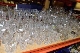 A QUANTITY OF CUT CRYSTAL GLASSWARES, to include approximately one hundred and twenty pieces, a