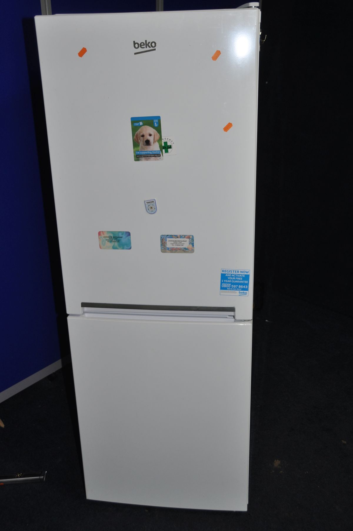 A BEKO CFG1552W FRIDGE FREEZER width 55cm depth 57cm height 153cm (PAT pass and working at 5 and -18