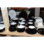 A QUANTITY OF DENBY ECLIPSE STONEWARE DINNERWARE AND OTHER TABLEWARES BY POOLE AND DEBENHAMS, the