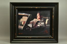 FABIAN PEREZ (ARGENTINA 1967) 'LATE DRIVE II', a male figure in a convertible car, signed artist