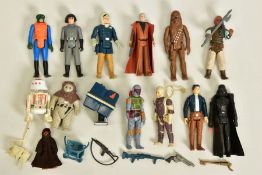 A QUANTITY OF UNBOXED AND ASSORTED VINTAGE STAR WARS ACTION FIGURES, mixture of 1970's GMFG and