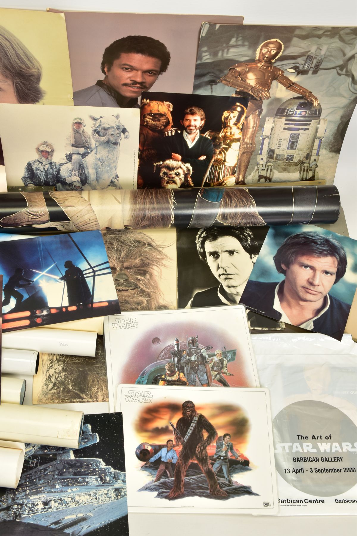 A COLLECTION OF ASSORTED STAR WARS POSTERS AND MEMORABILIA, to include an original roll of 1970's - Image 5 of 12