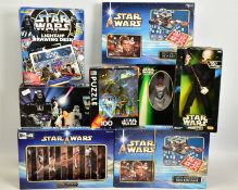 A QUANTITY OF ASSORTED BOXED MODERN STAR WARS GAMES AND COLLECTABLES, to include Kenner Action