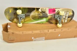 A STAR WARS EPISODE II YODA SPECIAL EDITION SKATEBOARD BY OZBOZZ, deck still with its original (