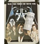 A LIMITED EDITION STAR WARS MAY THE FORCE BE WITH YOU PRINT, by Rob Larson, with certificate of