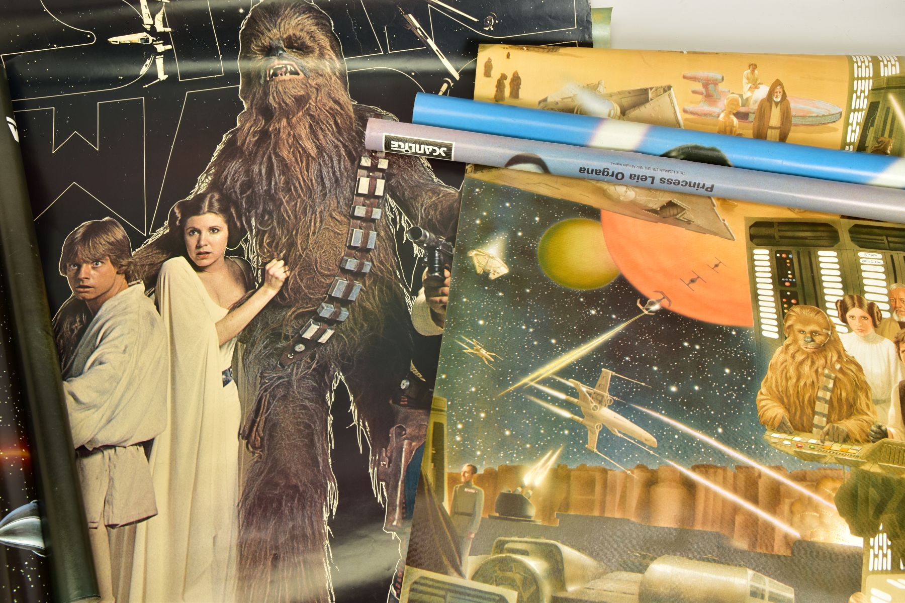 A COLLECTION OF ASSORTED STAR WARS POSTERS AND MEMORABILIA, to include an original roll of 1970's - Image 10 of 12