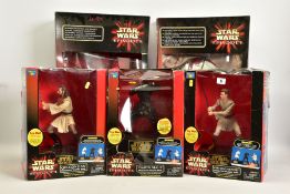 A QUANTITY OF BOXED STAR WARS EPISODE I COLLECTABLES, includes Obi-Wan Kenobi (mode 1 battery