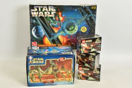 A BOXED AMT ERTL STAR WARS IMPERIAL TIE FIGHTERS PLASTIC CONSTRUCTION KIT, No.8438, still sealed