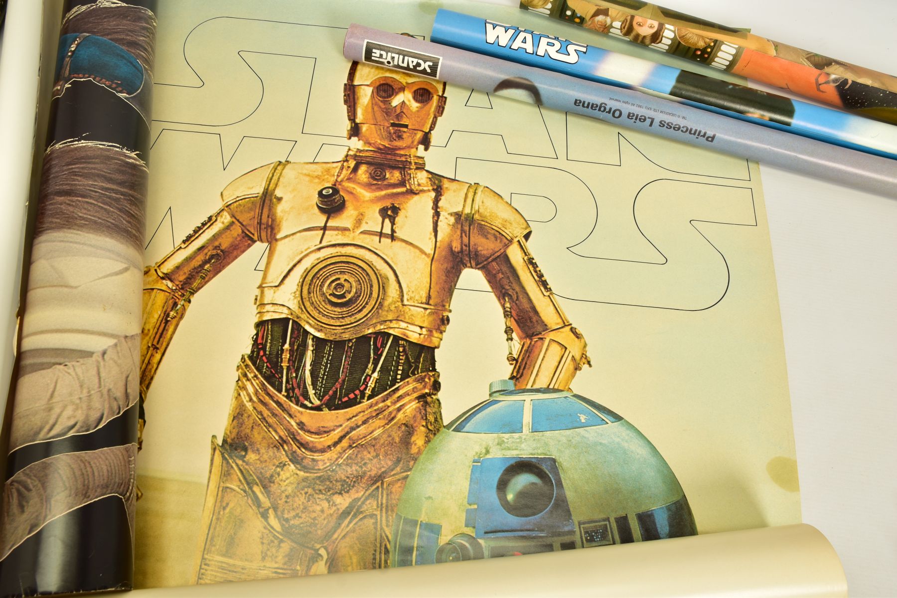 A COLLECTION OF ASSORTED STAR WARS POSTERS AND MEMORABILIA, to include an original roll of 1970's - Image 9 of 12