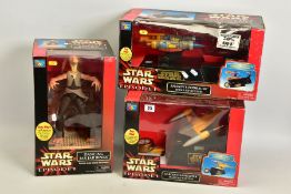 A QUANTITY OF BOXED STAR WARS EPISODE I COLLECTABLES, to include Anakin's Podracer and Naboo