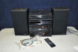 A KENWOOD R-42XL INTERGRATED AMPLIFIER, a P-42 turntable, a DP-520 CD player and a pair of