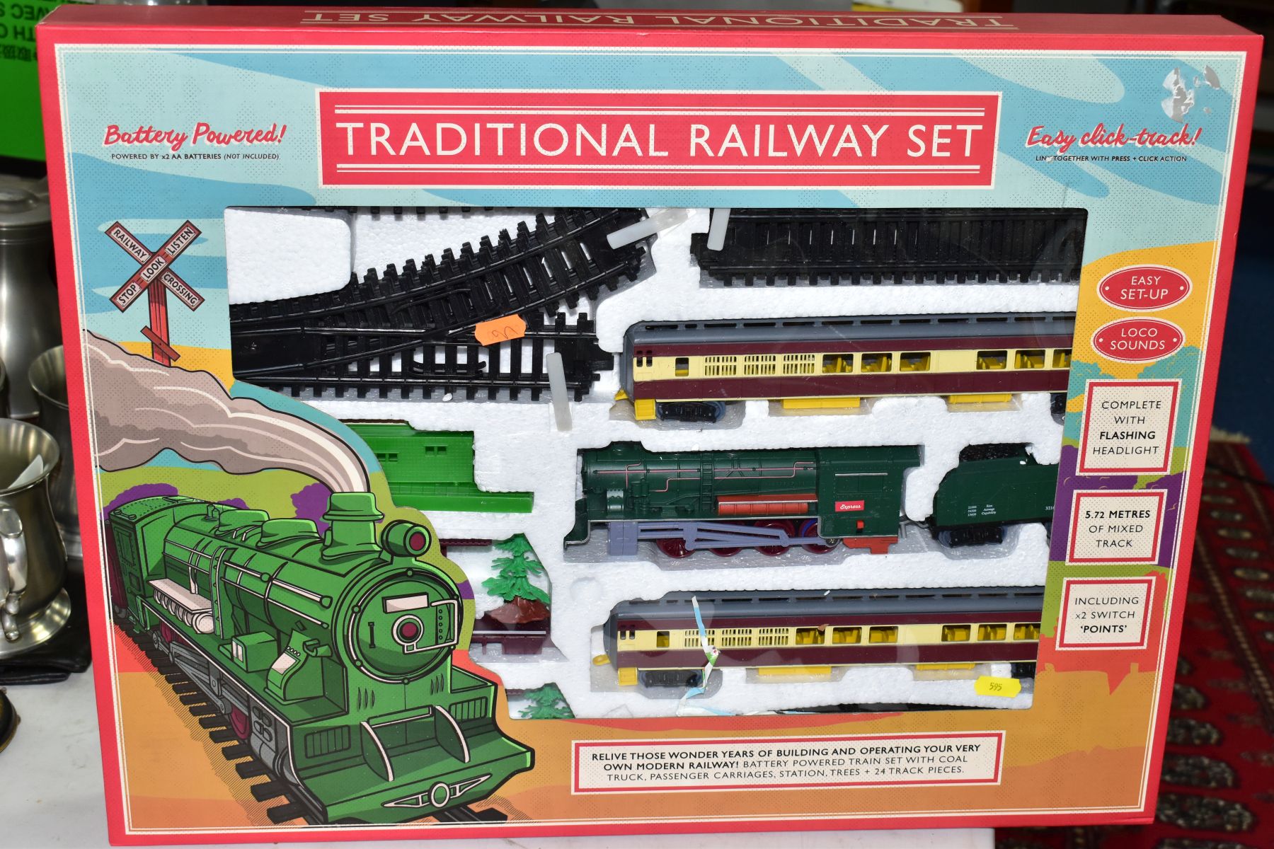 A BOXED TRANS PACIFIC TRADITIONAL RAILWAY SET, battery operated, appears to be unused, together with - Image 4 of 5