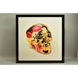 RORY HANCOCK (WALES 1987) 'LOVE ME FOREVER', a signed limited edition print of a skull, 36/95 with