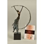 JENNINE PARKER (BRITISH CONTEMPORARY) 'MOONLIGHT', a limited edition bronze sculpture of a female