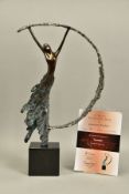 JENNINE PARKER (BRITISH CONTEMPORARY) 'MOONLIGHT', a limited edition bronze sculpture of a female