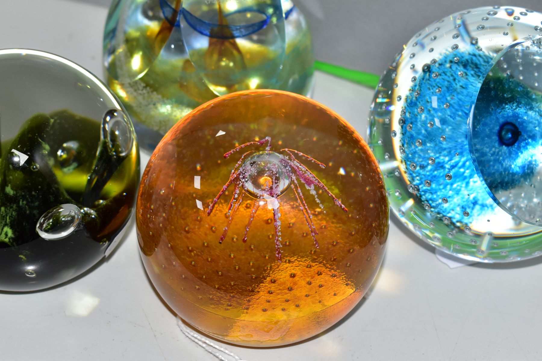 FIVE CAITHNESS GLASS PAPERWEIGHTS, three being limited editions, comprising 'Moonflower', 'Mists - Image 4 of 6