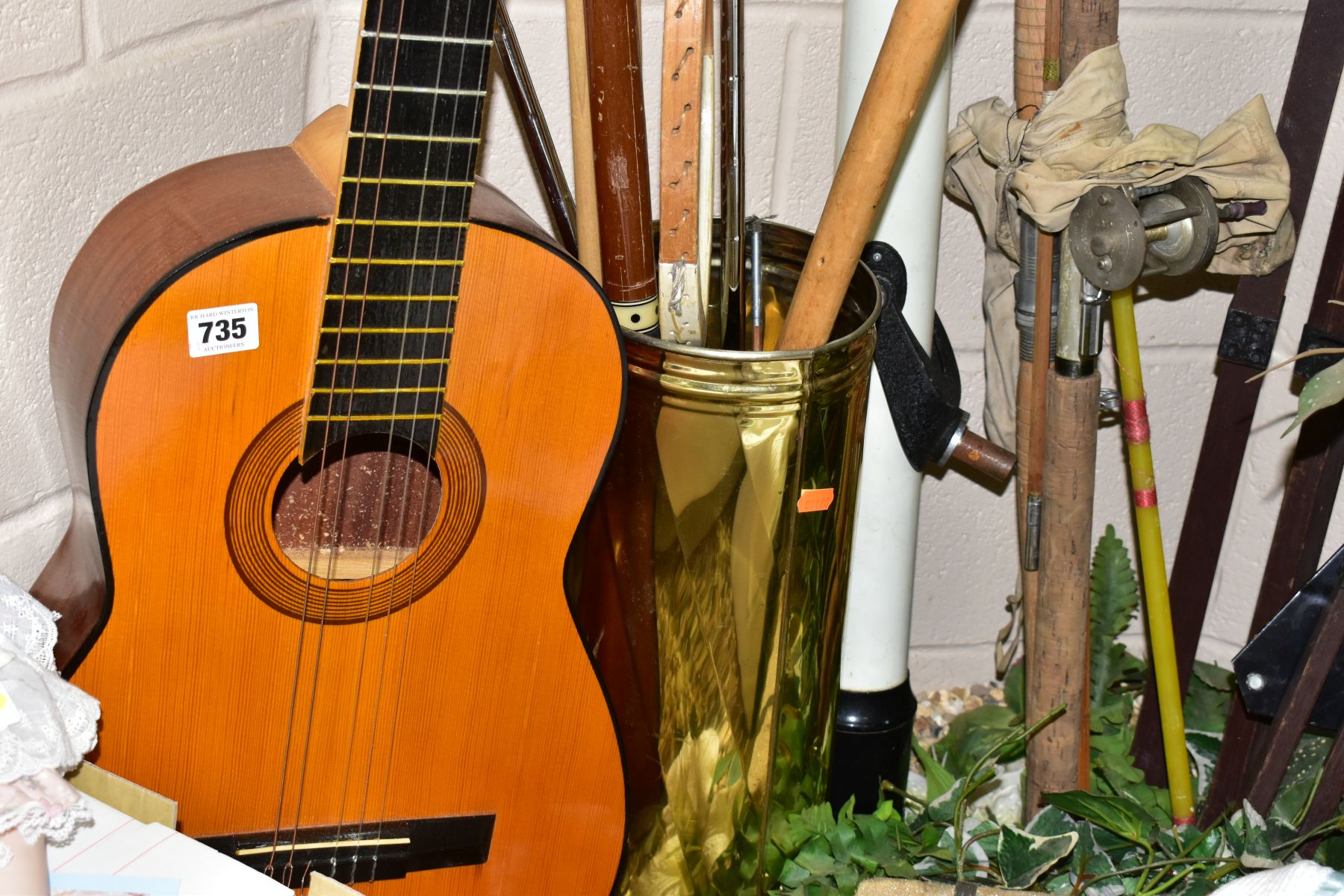 LOOSE SUNDRY ITEMS ETC, comprising an unbranded six string acoustic guitar, two Pro Simmon golf - Image 2 of 4