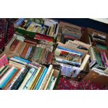 SEVEN BOXES OF BOOKS, approximately one hundred and eighty books with titles to include 'Of