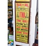 THREE FRAMED AND GLAZED FACSIMILE THEATRE ROYAL POSTERS, (one with Lincoln in brackets and another