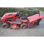 A COUNTAX HYDROSTATIC C600H RIDE ON LAWN MOWER with grass collection box and a sweeping