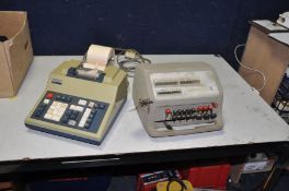 A FACIT MODEL CE1-13 VINTAGE ADDING MACHINE (no cable so untested) and an Anita 1212 P adding