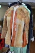 A GROUP OF VINTAGE LADIES COATS AND OTHER CLOTHING, approximately eighteen items to include a tan