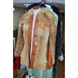 A GROUP OF VINTAGE LADIES COATS AND OTHER CLOTHING, approximately eighteen items to include a tan