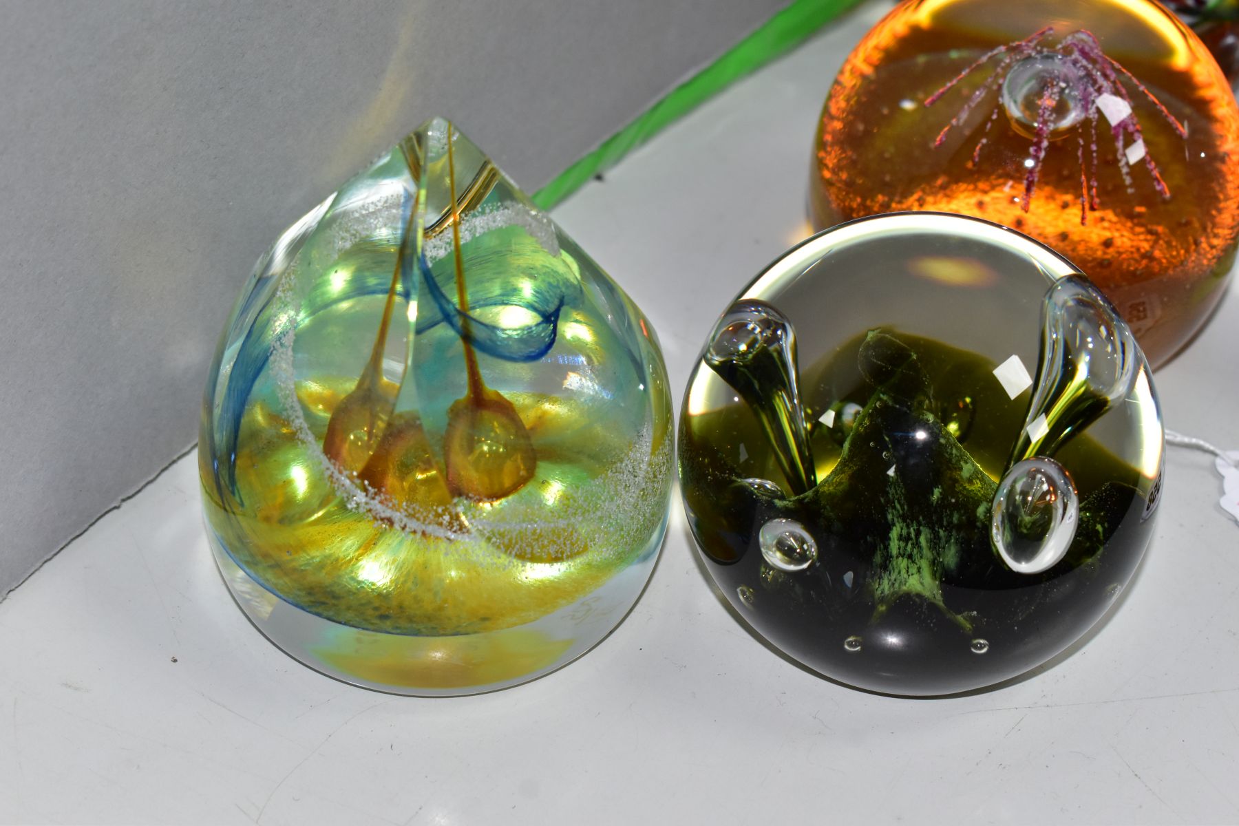 FIVE CAITHNESS GLASS PAPERWEIGHTS, three being limited editions, comprising 'Moonflower', 'Mists - Image 3 of 6