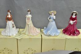 FOUR BOXED COALPORT FOUR SEASONS FIGURINES, produced in a limited edition of 2000, Spring, Summer,