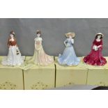 FOUR BOXED COALPORT FOUR SEASONS FIGURINES, produced in a limited edition of 2000, Spring, Summer,