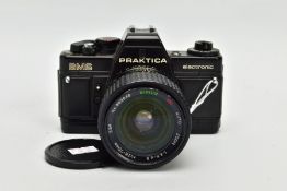 A PRAKTICA BMS ELECTRONIC 35MM CAMERA, fitted with a Sirius f3.5-4.5 28-70mm zoom lens (Condition