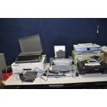 A COLLECTION OF VINTAGE AND MORE RECENT ELECTRONICS including a Panasonic KX-R300 electric