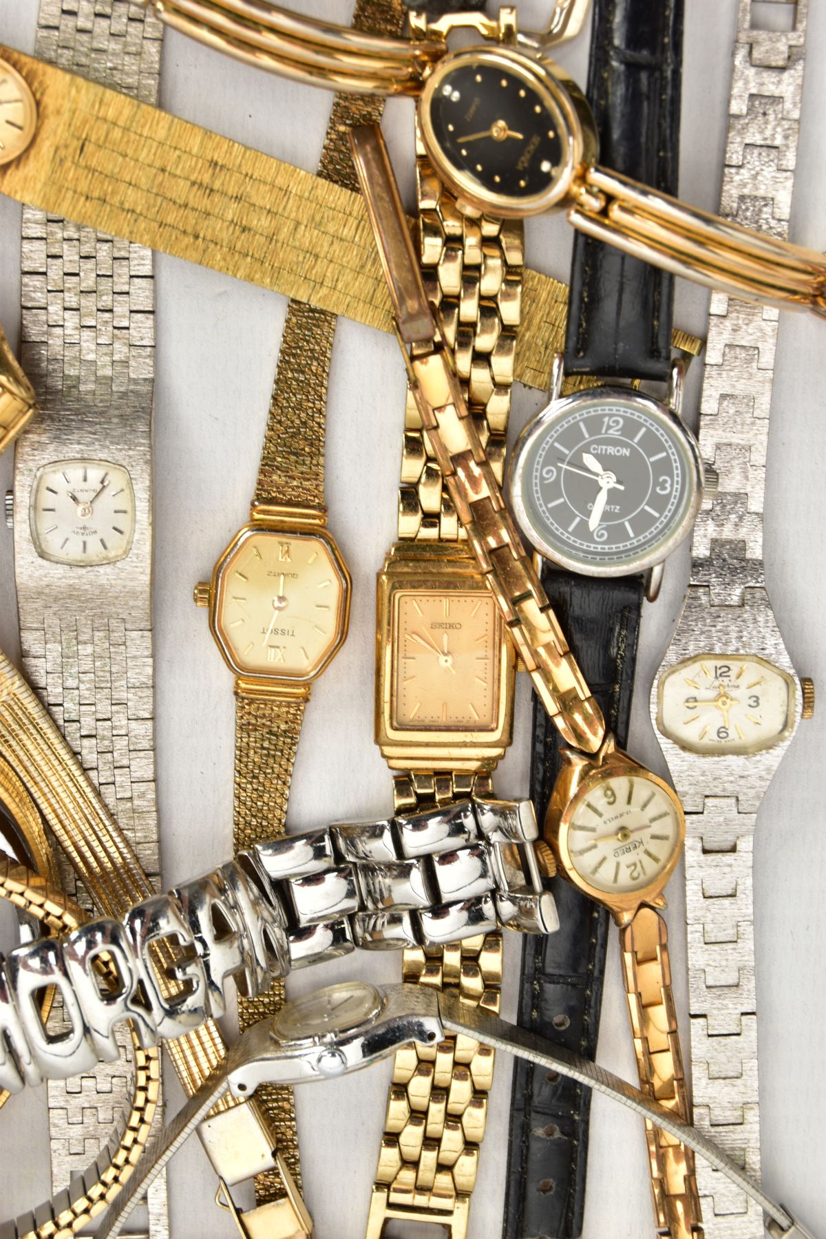 A BOX OF ASSORTED LADYS FASHION WRISTWATCHES, to include mostly quartz movements, some fitted with - Image 2 of 5