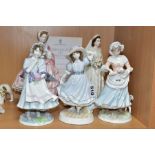 ROYAL WORCESTER FIGURINES, COMPRISING '1855 THE CRINOLINE', a Victoria & Albert Museum limited