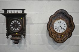 A FRENCH VINEYARD WALL CLOCK, dial signed 'Bonnaure, Au Bourg S Andeol' (condition:-cracks to