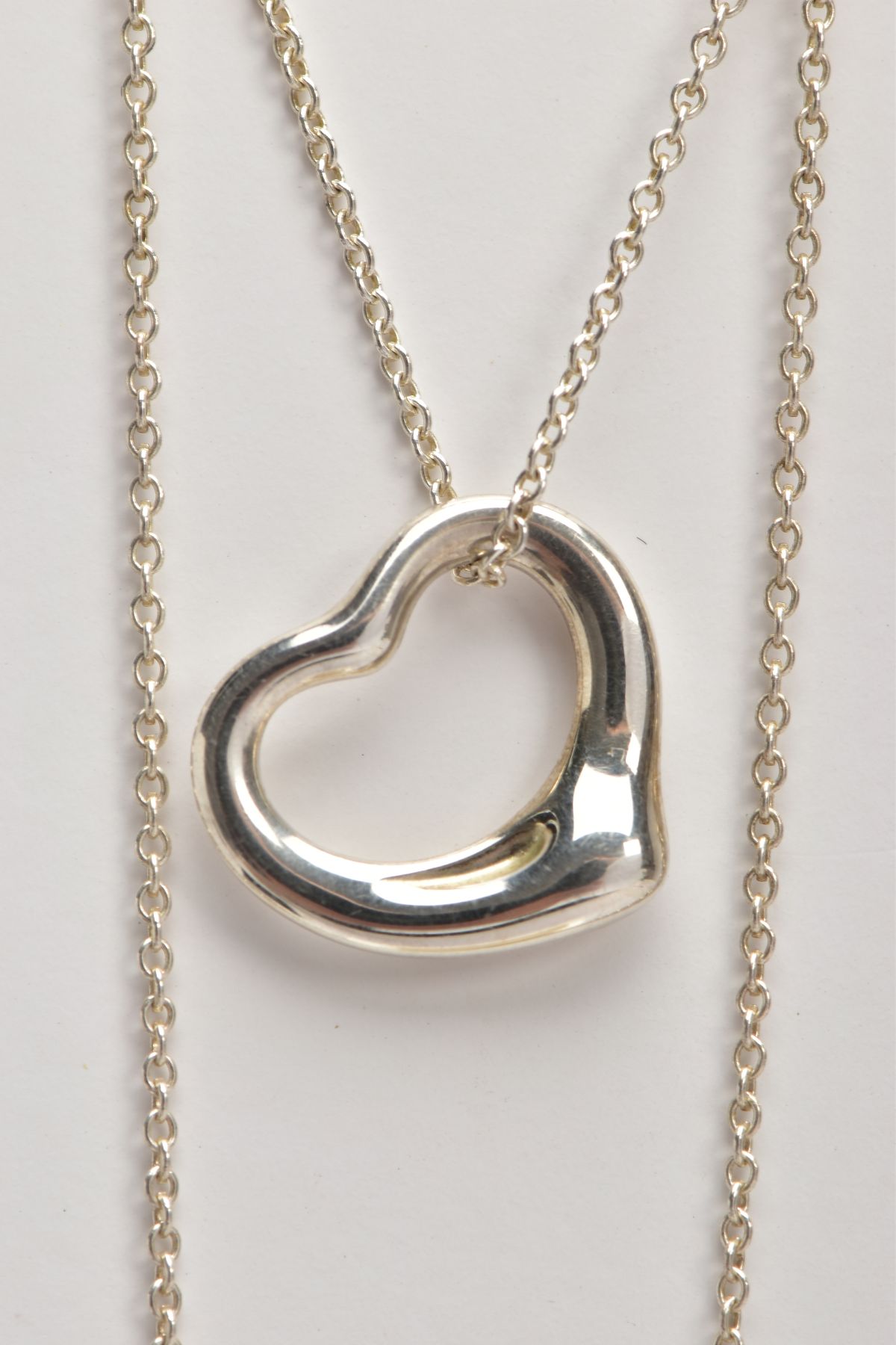 A 'TIFFANY & CO' NECKLACE, Elsa Peretti Open Heart design necklace, pendant signed 'Tiffany & Co - Image 2 of 2