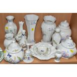 A COLLECTION OF AYNSLEY COTTAGE GARDEN AND LITTLE SWEETHEART, to include vases, storage jars and